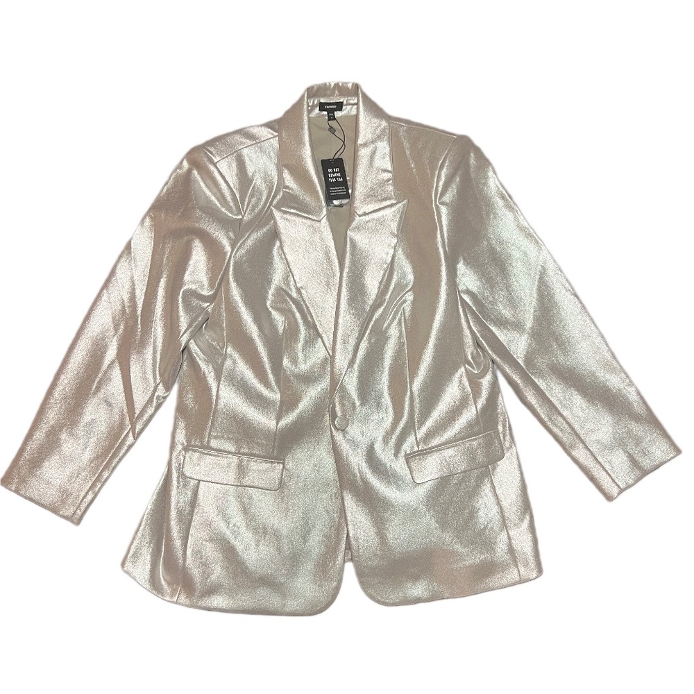 EXPRESS Metallic 3pc Jacket Vest and Pant Suit XL - Picture 5 of 7